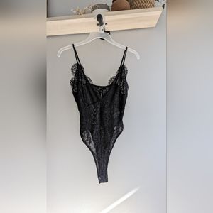 Shinestar Black lacey bodysuit